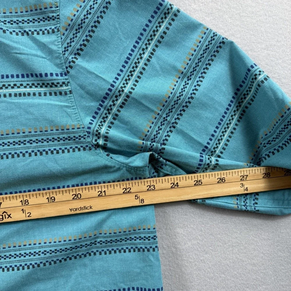 The North Face Shirt Mens‎ Large Blue Striped Long Sleeve Button Front Casual